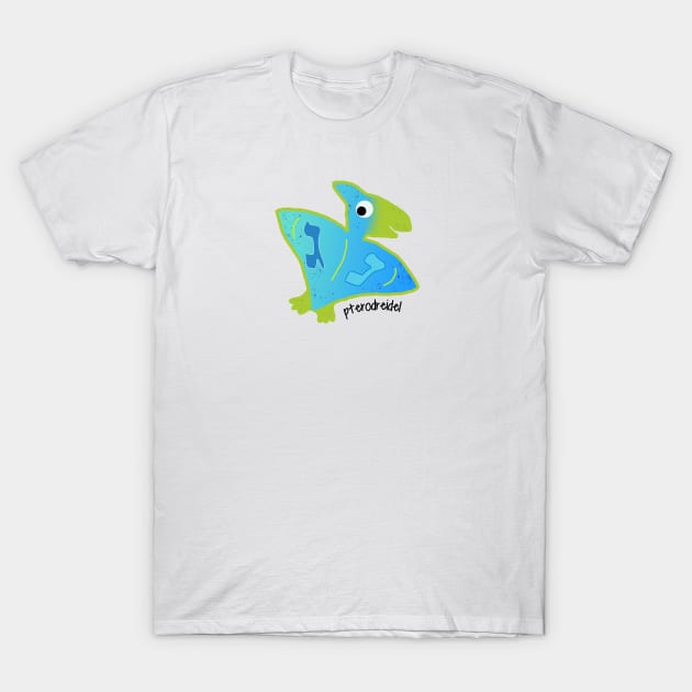 Hanukkah Dino Pterodreidel T-Shirt by Del Doodle Design